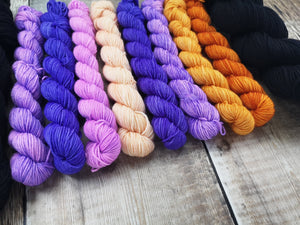 Tangerine Violet - Yarn Kit for Painting Bricks Shawl by Stephen West