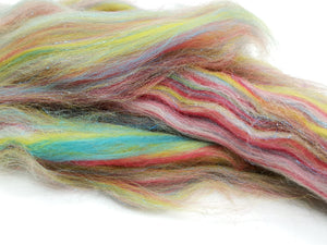 Rainbow Sparkle - Spinning Fibre - Blended Tops 100g Braid