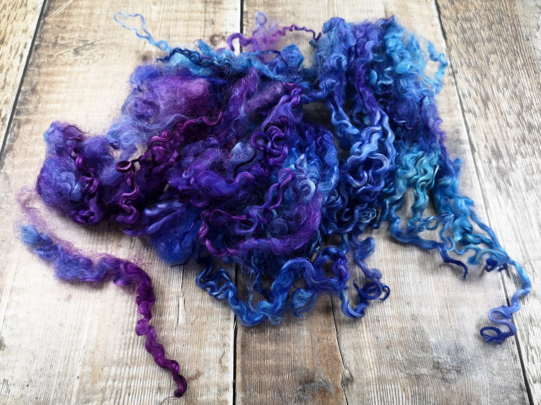 Hand Dyed Wensleydale Locks - Spinning Fibre