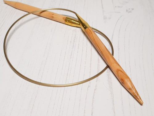 addiNature Fine Olive Wood Fixed Circular Knitting Needles