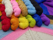 Load image into Gallery viewer, Hand Dyed Yarn Kit for Prideful Shawl by MarinJa Knits - Sparkle Singles 4Ply