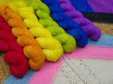 Load image into Gallery viewer, Hand Dyed Yarn Kit for Prideful Shawl by MarinJa Knits - Sparkle Singles 4Ply