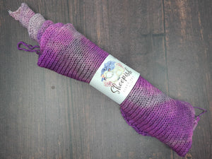 Pink and Grey - Platinum Double Stranded Sock Blank - 4ply/Fingering